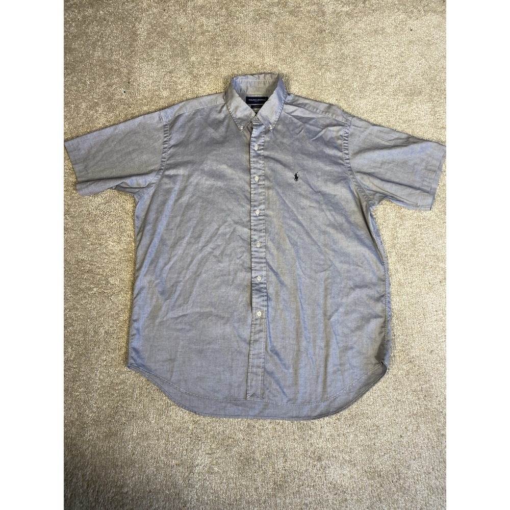 Ralph Lauren Golf Tilden Mens Button Down Short Sleeve Leg Shirt Navy Blue Pony
